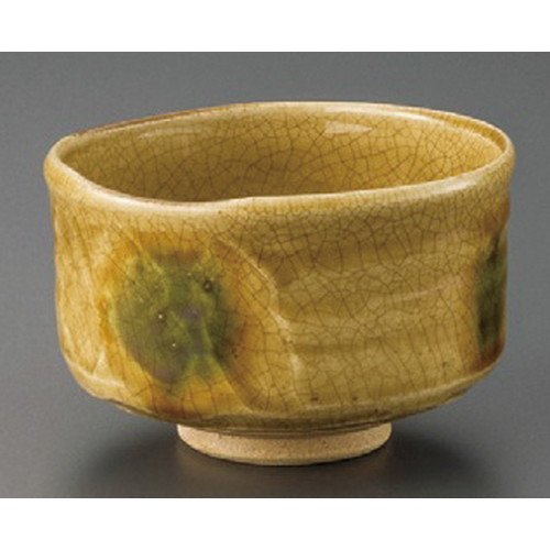 Amazon | 黄瀬戸茶盌(木)景陶作[11.5×8cm] | 抹茶碗 茶道 お土産 和
